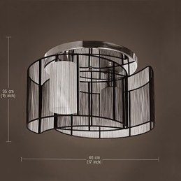 Φωτιστικό Οροφής Μοντέρνο Σχέδιο 2 Φωτιστικά Μαύρο