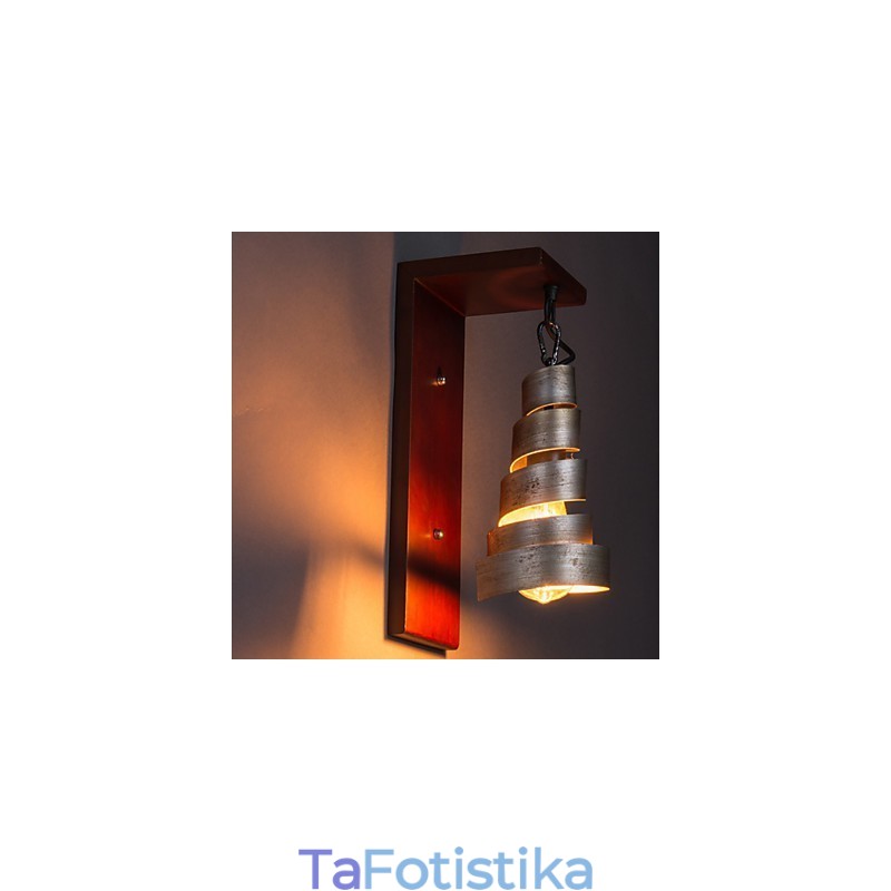 Αντίκες Ξύλινες Απλίκες Τοίχου 1 Φωτιστικό