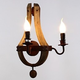 Απλίκες τοίχου Mini Style Rustic Lodge Wood Bamboo