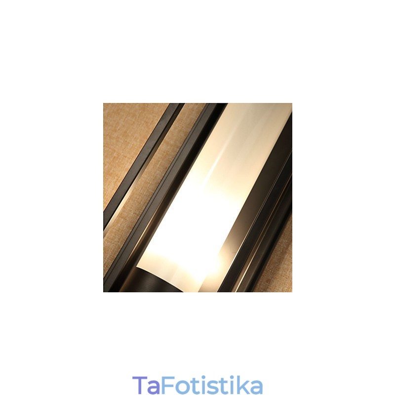 Φωτιστικά τοίχου Απλίκες τοίχου Rustic Lodge Μεταλλική τραπεζαρία Υπνοδωμάτιο Αναγνωστήριο Metal+Glass