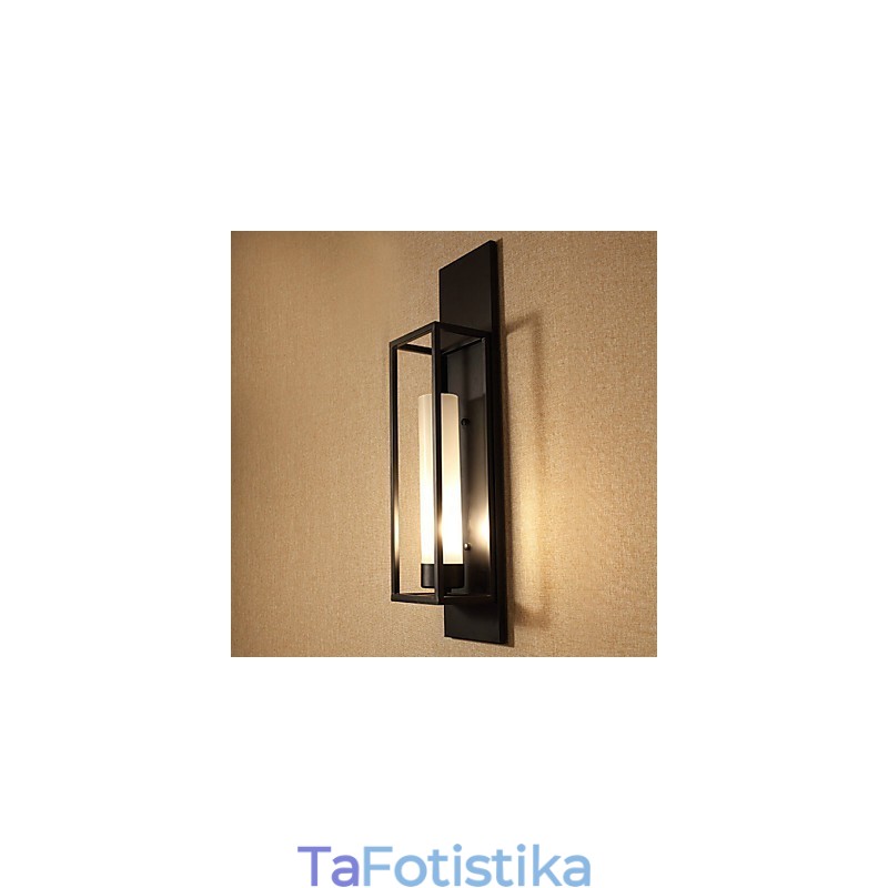 Φωτιστικά τοίχου Απλίκες τοίχου Rustic Lodge Μεταλλική τραπεζαρία Υπνοδωμάτιο Αναγνωστήριο Metal+Glass