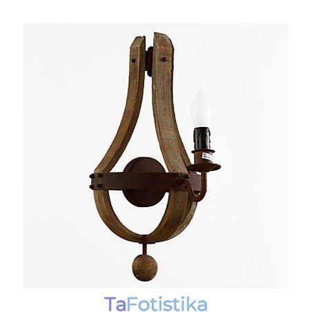 Απλίκες τοίχου Mini Style Rustic Lodge Wood Bamboo Απλίκες τοίχου Mini Style Rustic Lodge Wood Bamboo