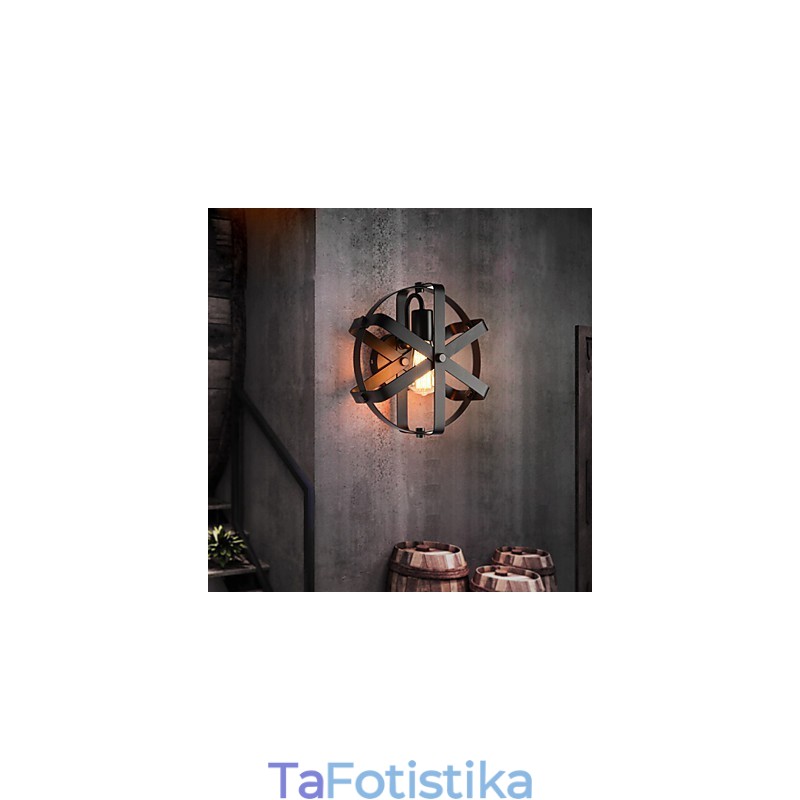 Νέο Vintage στυλ Βιομηχανικό στρογγυλό απλίκα τοίχου Μπαλκόνι Είσοδος σοφίτας στο διάδρομο υπνοδωμάτιο φωτιστικό τοίχου
