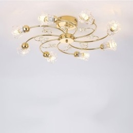 Καλλιτεχνικά φώτα αλουμινίου Flush Mount με κρύσταλλα