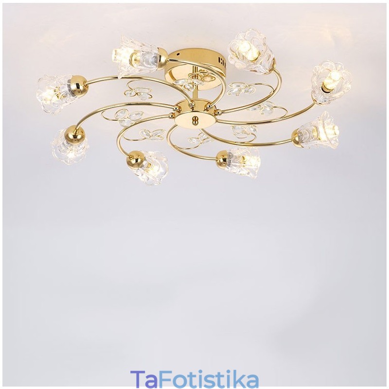 Καλλιτεχνικά φώτα αλουμινίου Flush Mount με κρύσταλλα