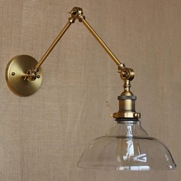 The LOFT Style Designer Lamp Modern Glass Bronze Cafe Διακοσμητικό Επιτοίχιο Φωτιστικό