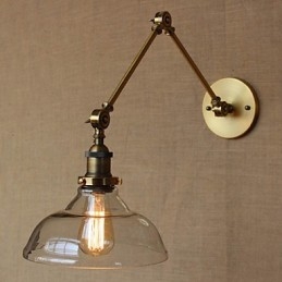 The LOFT Style Designer Lamp Modern Glass Bronze Cafe Διακοσμητικό Επιτοίχιο Φωτιστικό