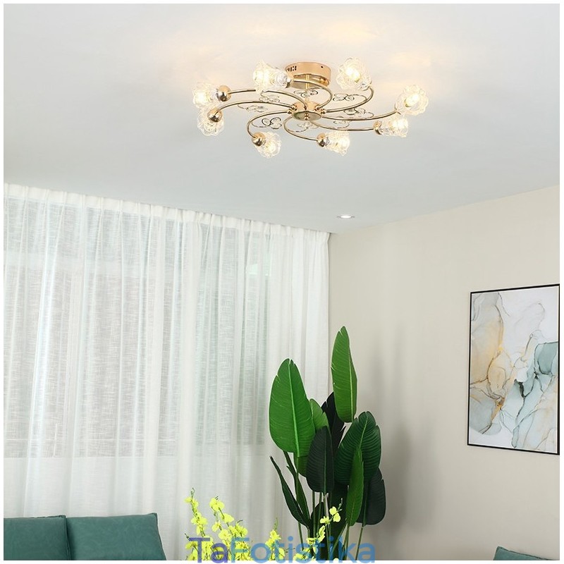 Καλλιτεχνικά φώτα αλουμινίου Flush Mount με κρύσταλλα