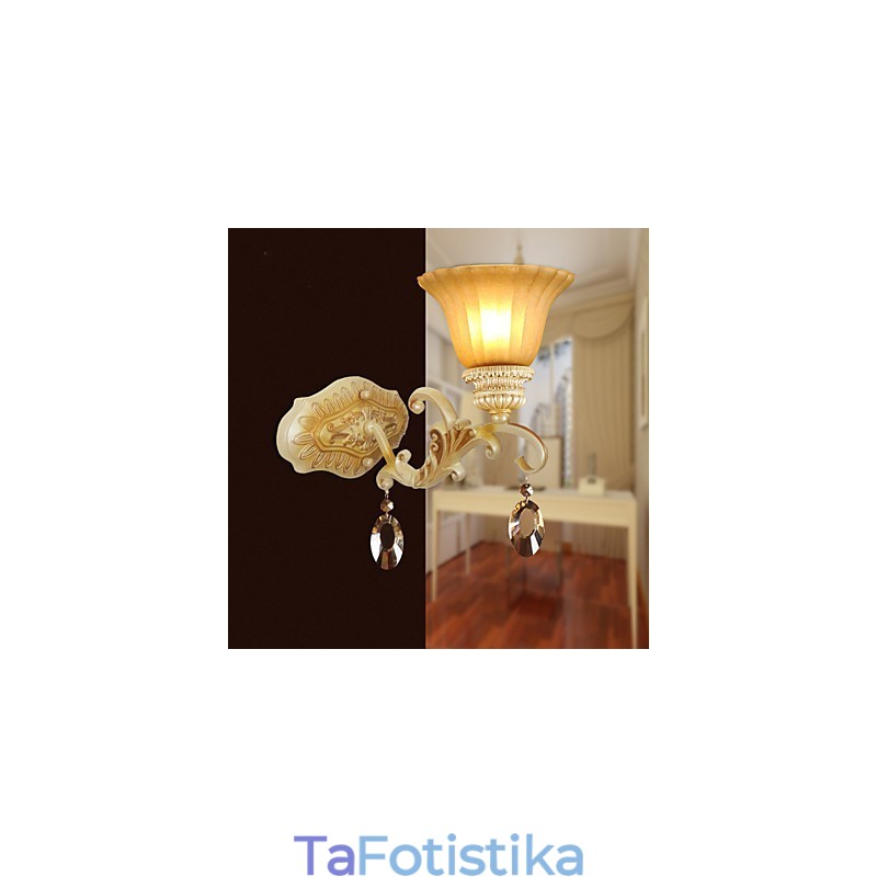 Φωτιστικό τοίχου από κρυστάλλινο γυαλί κρεβατοκάμαρας τύπου Ευρώπης με αναπαλαίωση αρχαίων τρόπων