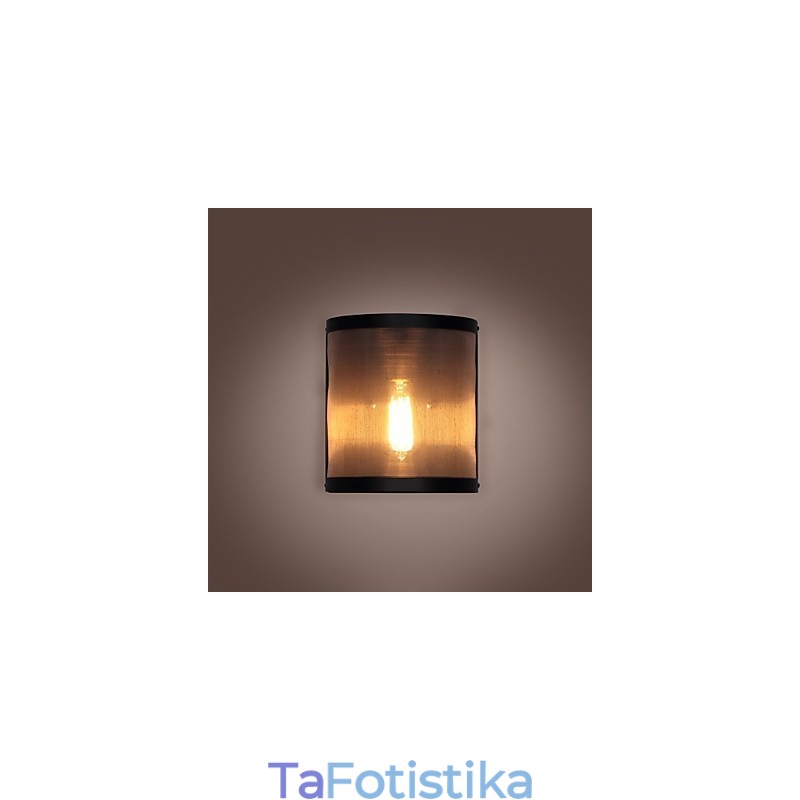 Vintage Style Simplicity Συρματόπλεγμα από χάλυβα και Μεταλλική Απλίκα Τοίχου Σαλόνι Διάδρομος Σοφίτα Γκαράζ Υπόγειο Φωτιστικό τοίχου