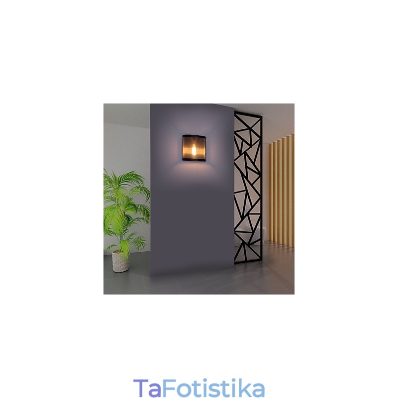 Vintage Style Simplicity Συρματόπλεγμα από χάλυβα και Μεταλλική Απλίκα Τοίχου Σαλόνι Διάδρομος Σοφίτα Γκαράζ Υπόγειο Φωτιστικό τοίχου