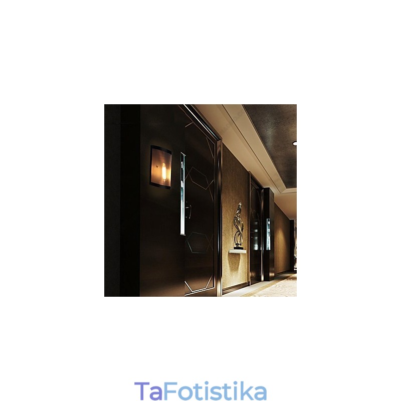 Vintage Style Simplicity Συρματόπλεγμα από χάλυβα και Μεταλλική Απλίκα Τοίχου Σαλόνι Διάδρομος Σοφίτα Γκαράζ Υπόγειο Φωτιστικό τοίχου