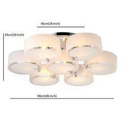 Flush Mount Modern Contemporary 7 Φωτιστικά Φωτιστικό Οροφής Μεταλλικό