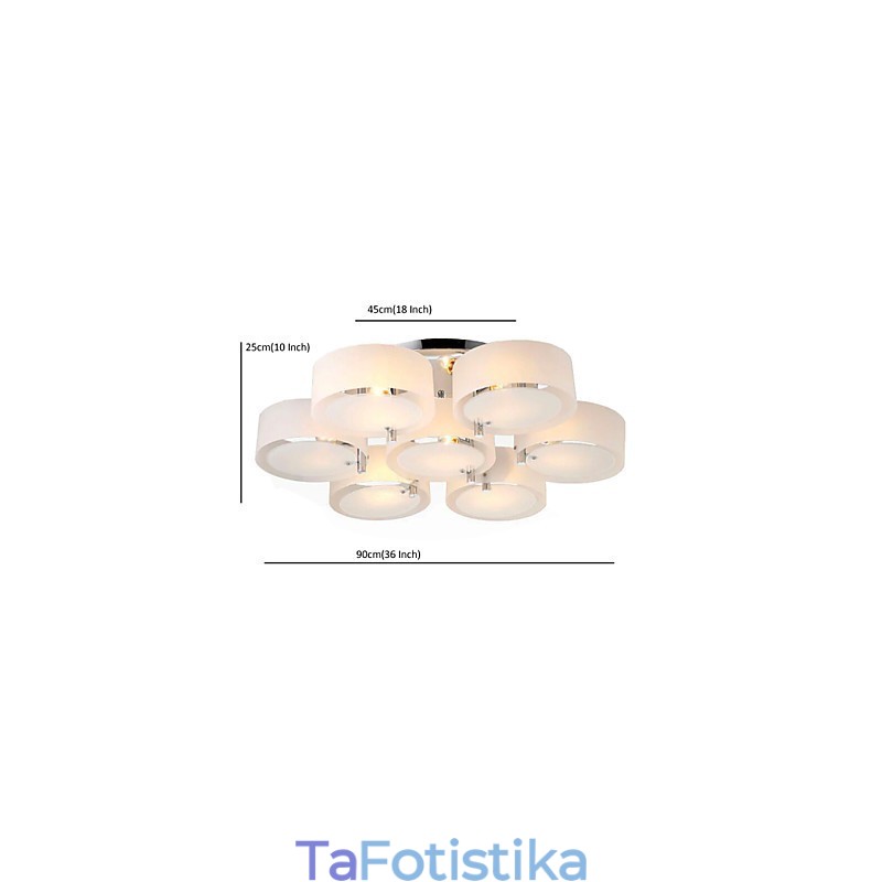 Flush Mount Modern Contemporary 7 Φωτιστικά Φωτιστικό Οροφής Μεταλλικό