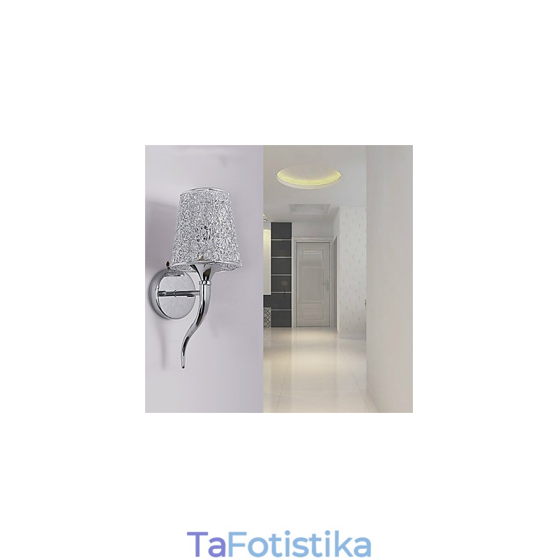 Ασημί Φωτιστικό κομοδίνου Διαβάζοντας Φωτιστικά τοίχου Υδραυλικά Παγίδα Φωτιστικό καθρέφτη φόντου