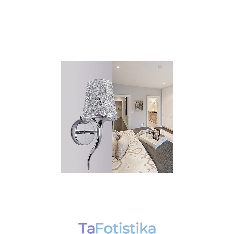 Ασημί Φωτιστικό κομοδίνου Διαβάζοντας Φωτιστικά τοίχου Υδραυλικά Παγίδα Φωτιστικό καθρέφτη φόντου