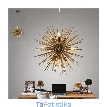 Retro Imitation Copper Creative σειρά 10 Lights Chandelier Retro Imitation Copper Creative σειρά 10 Lights Chandelier