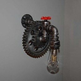 Creative Iron Bar Restaurant Bar Asle Φωτιστικό τοίχου Επιτοίχιο Φωτιστικό Loft Industrial Gear Personality To Do The Old Water Pipes