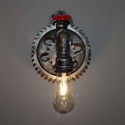 Creative Iron Bar Restaurant Bar Asle Φωτιστικό τοίχου Επιτοίχιο Φωτιστικό Loft Industrial Gear Personality To Do The Old Water Pipes