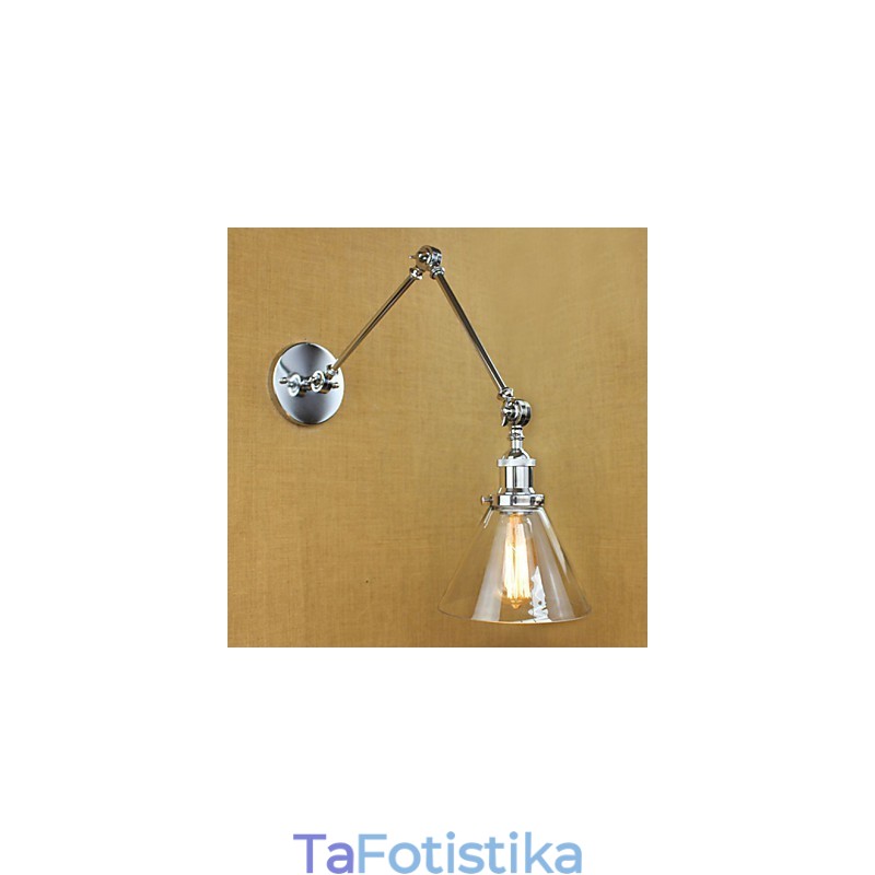 Χρώμιο γυαλί Διπλό Βραχίονα Ρυθμιζόμενο Ασημένιο Μπαρ KTV Δίκλινο Δωμάτιο Εστιατόριο Ξενοδοχείο Δωμάτιο τοίχο