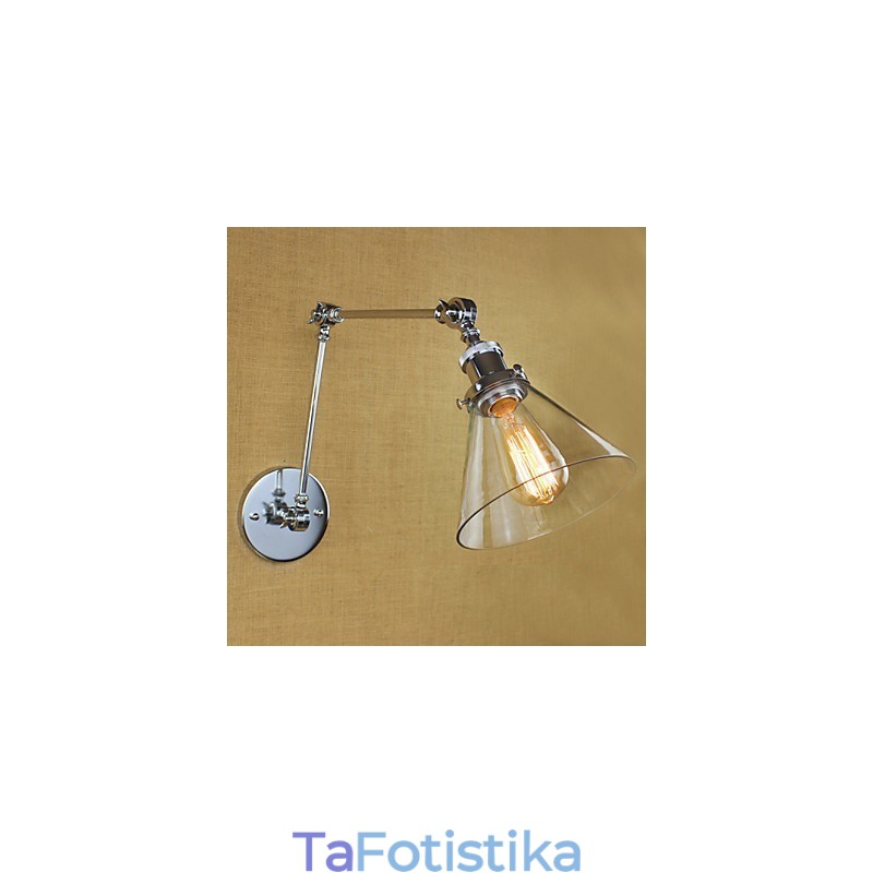 Χρώμιο γυαλί Διπλό Βραχίονα Ρυθμιζόμενο Ασημένιο Μπαρ KTV Δίκλινο Δωμάτιο Εστιατόριο Ξενοδοχείο Δωμάτιο τοίχο