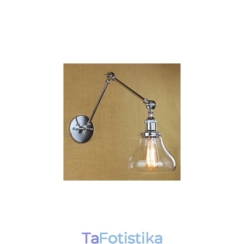 Χρώμιο γυαλί Διπλό Βραχίονα Ρυθμιζόμενο Ασημένιο Μπαρ KTV Δίκλινο Δωμάτιο Εστιατόριο Ξενοδοχείο Δωμάτιο τοίχο
