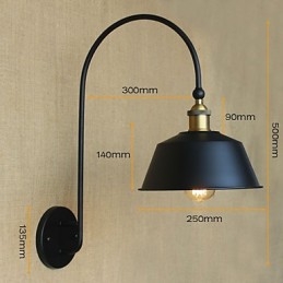 American Country LOFT Industrial Machinery Light Wind Retro Villa Nostalgic Τραπεζαρία Σιδερένιο Διακοσμητικό Επιτοίχιο Φωτιστικό