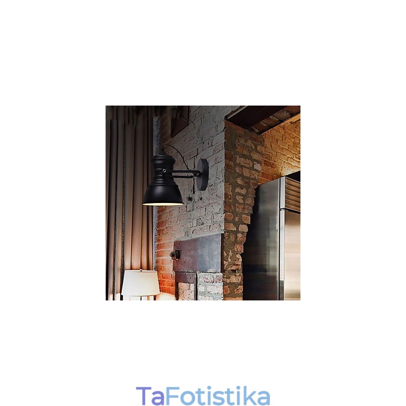 Φωτιστικό τοίχου Art Deco Απλίκες Βιομηχανική Σιδερένια Πινακίδα Πινακίδας Επιτοίχιο Φωτιστικό