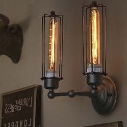 Loft American Country Ρετρό Σιδερένιο Φωτιστικό Τοίχου Art Industry Lights