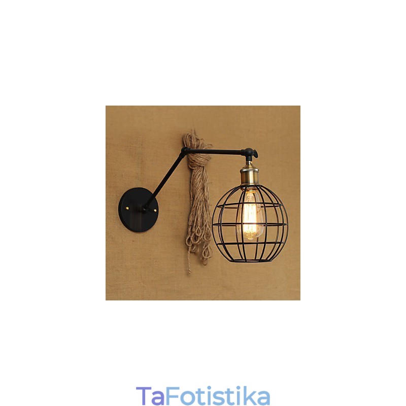 Απλίκες Τοίχου Κούνια Φώτα Ανάγνωσης Φωτιστικά Τοίχου Mini Style Rustic Lodge Metal