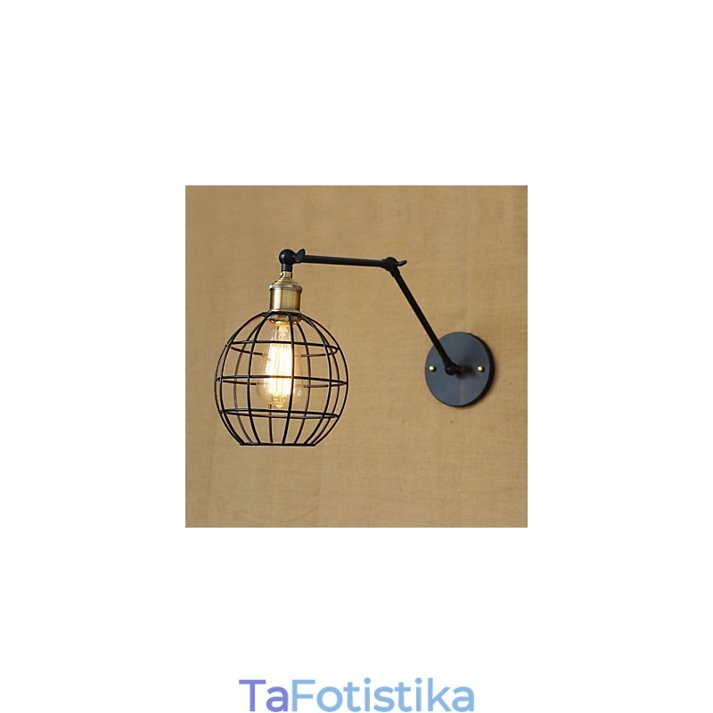 Απλίκες Τοίχου Κούνια Φώτα Ανάγνωσης Φωτιστικά Τοίχου Mini Style Rustic Lodge Metal