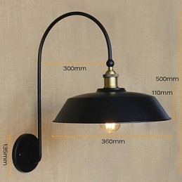 Creative American Country Iron Retro Στρογγυλό Industrial Σαλόνι Μπαλκόνι Διάδρομος Σκάλες Διακόσμηση Δωματίου Φωτιστικό
