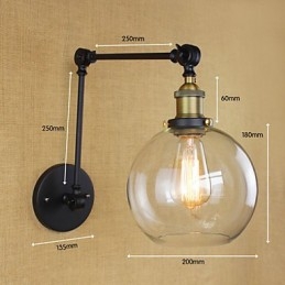 The Long Arm Of The Glass Wall Iron Industrial Creative Telescopic Bedroom Retro Nostalgic Restaurant Αναδιπλούμενος διάδρομος