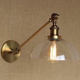 Φωτιστικό τοίχου κρεβατοκάμαρας The Iron Glass Bronze Brass Style Retro Creative American Country Hall