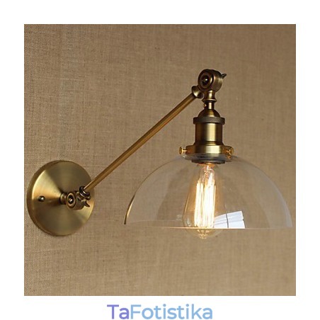 Φωτιστικό τοίχου κρεβατοκάμαρας The Iron Glass Bronze Brass Style Retro Creative American Country Hall Φωτιστικό τοίχου κρεβατοκάμαρας The Iron Glass Bronze Brass Style Retro Creative American Country Hall