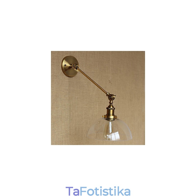 Φωτιστικό τοίχου κρεβατοκάμαρας The Iron Glass Bronze Brass Style Retro Creative American Country Hall