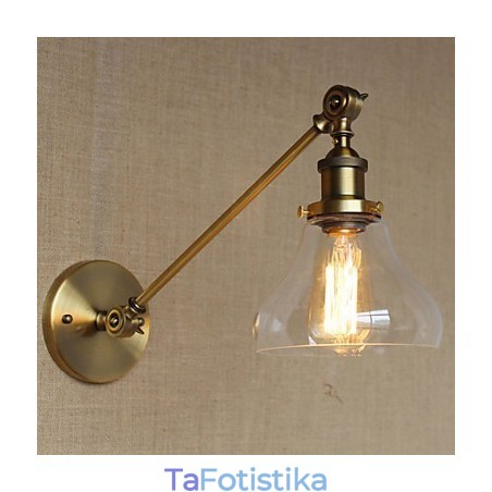 Φωτιστικό τοίχου κρεβατοκάμαρας The Iron Glass Bronze Brass Style Retro Creative American Country Hall Φωτιστικό τοίχου κρεβατοκάμαρας The Iron Glass Bronze Brass Style Retro Creative American Country Hall