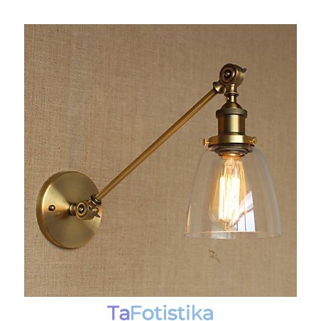 Φωτιστικό τοίχου κρεβατοκάμαρας The Iron Glass Bronze Brass Style Retro Creative American Country Hall Φωτιστικό τοίχου κρεβατοκάμαρας The Iron Glass Bronze Brass Style Retro Creative American Country Hall