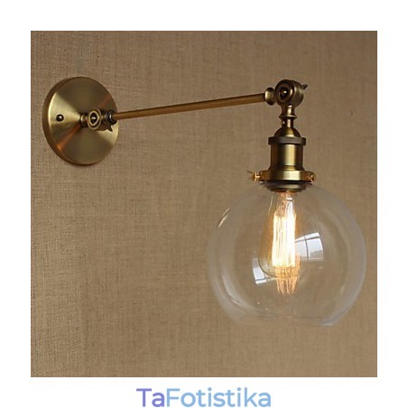 Φωτιστικό τοίχου κρεβατοκάμαρας The Iron Glass Bronze Brass Style Retro Creative American Country Hall Φωτιστικό τοίχου κρεβατοκάμαρας The Iron Glass Bronze Brass Style Retro Creative American Country Hall