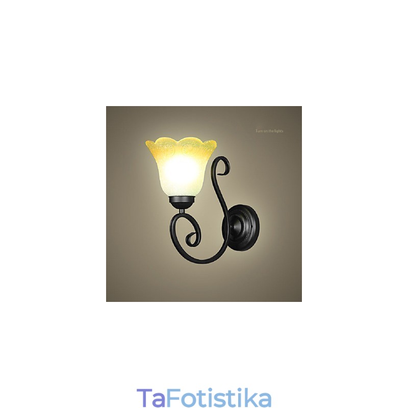 Vintage Φωτιστικό Τοίχου Σιδερένιο Γυαλί Κούνια Βραχίονας Φωτιστικό τοίχου Διακόσμηση εσωτερικού χώρου Υπνοδωμάτιο Φωτιστικό τοίχου 110 220V Για Σαλόνι