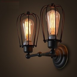 Loft American Country Iron Art Antique Φωτιστικά Επιτοίχιας Βιομηχανίας