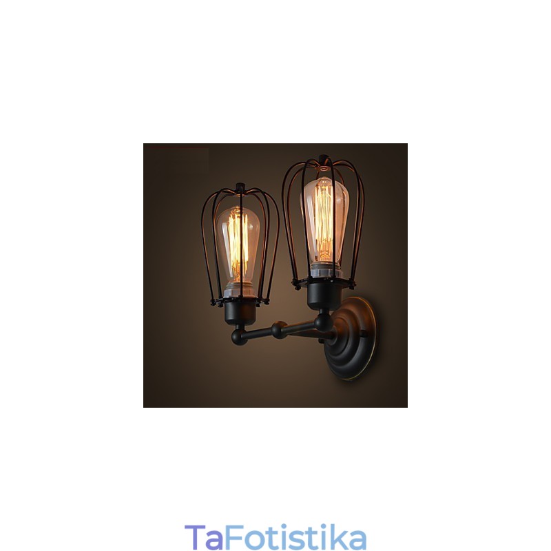 Loft American Country Iron Art Antique Φωτιστικά Επιτοίχιας Βιομηχανίας