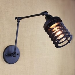 Style Bed Hotel Eestaurant Project Iron Arm Double Retro Vintage Διακόπτης Επιτοίχιας Μαύρης Ζώνης
