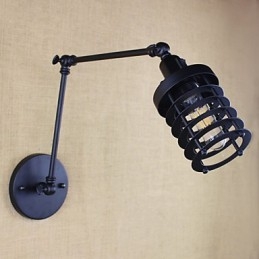 Style Bed Hotel Eestaurant Project Iron Arm Double Retro Vintage Διακόπτης Επιτοίχιας Μαύρης Ζώνης