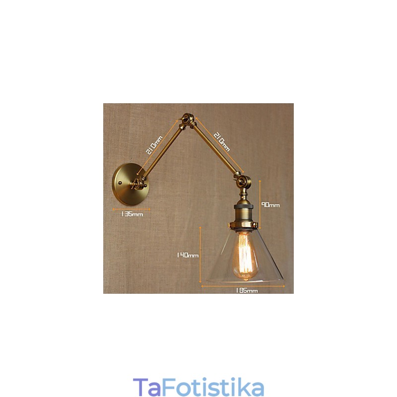 Retro Vintage Κατάστημα Μοντέρνας Μοντέρνας Χάλκινης Διακοσμημένης Εκκλησίας Διακοσμημένο Επιτοίχιο Φωτιστικό Υπνοδωματίου