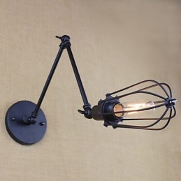 Style Bed Hotel Eestaurant Project Iron Arm Double Retro Vintage Διακόπτης Επιτοίχιας Μαύρης Ζώνης