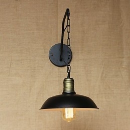 Απλό και δημιουργικό επιτοίχιο φωτιστικό προσωπικότητας Βιομηχανική αλυσίδα αμερικανικού ρετρό σιδερένιο φωτιστικό κρεβατοκάμαρας