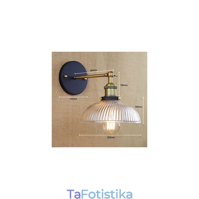 American Country Retro Creative Personality Δημοφιλές διακοσμητικό γυάλινο επιτοίχιο φωτιστικό