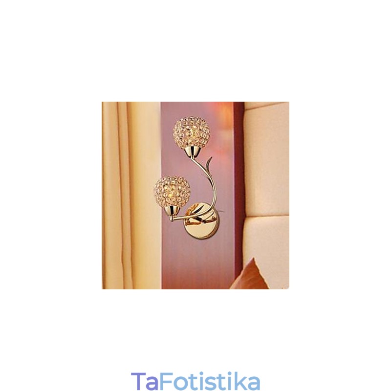 Συμβατικό και σύγχρονο επιτοίχιο φωτιστικό με διπλή κεφαλή K9