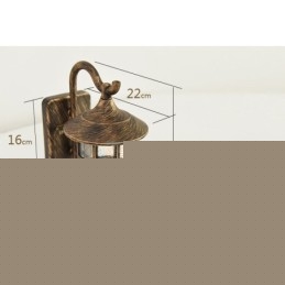 Αντίκα Ρουστίκ σιδερένιο αδιάβροχο φωτιστικό τοίχου εξωτερικού χώρου Vintage Φωτιστικό φανάρι σκουριασμένο ματ μαύρο διάδρομο Απλίκα τοίχου διαδρόμου